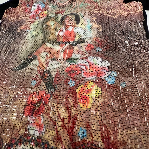 Western Vintage Style Cowgirl Horse Pin Up Calgary Stampede Retro Rodeo Sz Large - Picture 4 of 11